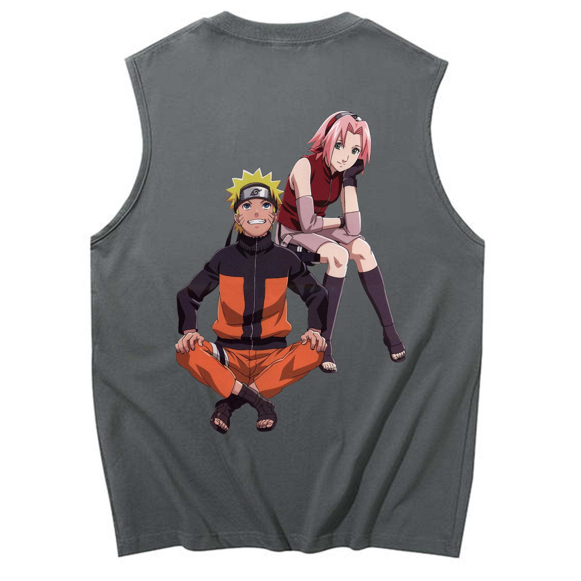 （画像用） NARUTO -ナルト- うずまき ナルト Uzumaki Naruto コットン100％タンクトップ（背面プリント）